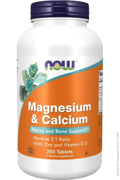 ³ NOW   ,     D-3 Magnesium & Calcium Tablets 250 
