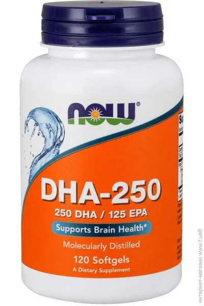 NOW ³ DHA-250 Softgels 120  (4384301196)