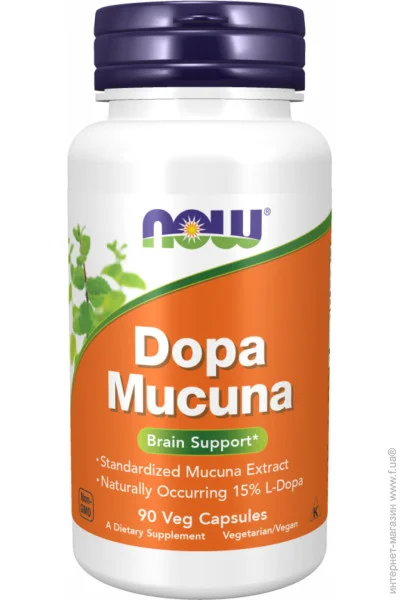 NOW Dopa Mucuna - 90vcaps (100-46-5847122-20)