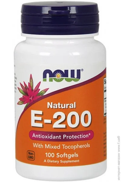  NOW E-200 100 Softgels (000002963)