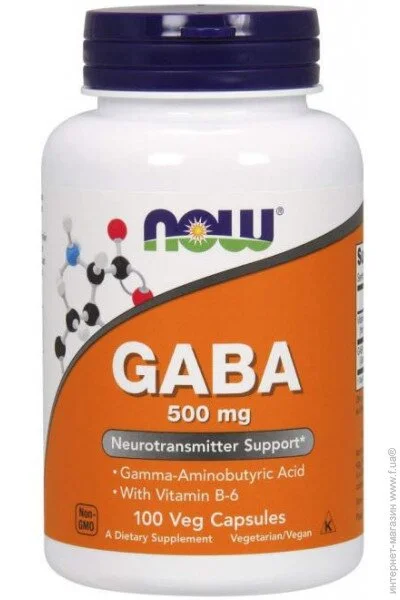 NOW ³ GABA 500 mg Veg Capsules 100  (4384301199)