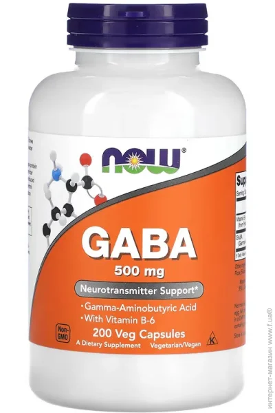 NOW GABA 500mg 200 vcaps (2975)
