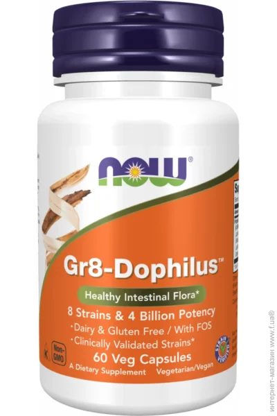 NOW Gr8-Dophilus - 60 vcaps (2022-10-0691)