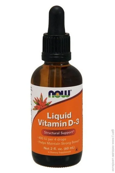  Liquid Vitamin D-3, 2 fl oz 60 ml NOW-00370 (000003095)