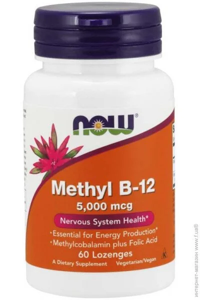 NOW  Methyl B-12 5,000 mcg Lozenges 60  (4384302723)