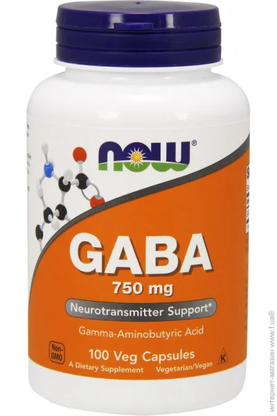  -  NOW Foods Gaba 750 mg 100 caps (00000023061)