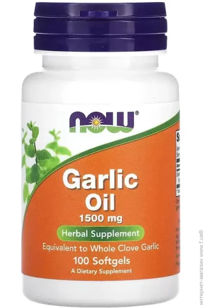   NOW Garlic Oil, 1,500 mg, 100 Softgels (-00000321)