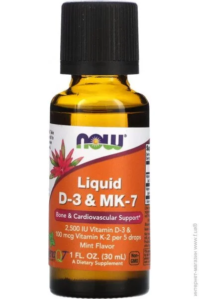    NOW Liquid D3 & MK-7, 30 