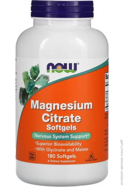    NOW Magnesium Citrate, 180 