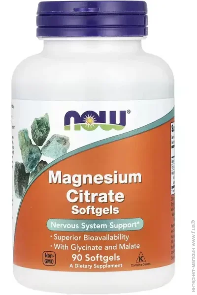    NOW Magnesium Citrate, 400 mg, 90 Softgels (133 mg per Softgel) (-00000771)