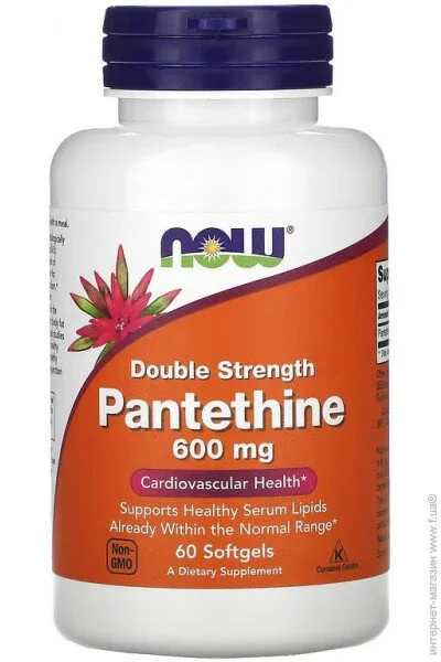    NOW Pantethine 600 mg Double Strength, 60 