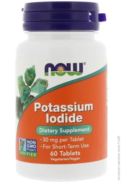 ̳   Now Potassium Iodide 30 mg 60 Tablets (00000033823)