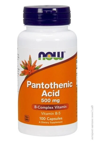  NOW Pantothenic Acid 500 mg 100 Caps (000003214)
