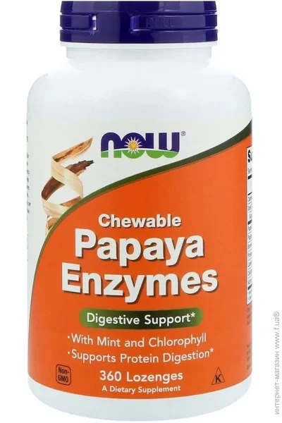   , Papaya Enzymes, Now Foods, 360  (NF2972)
