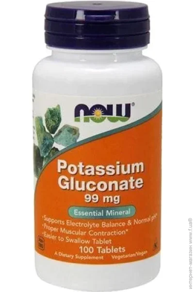 NOW Potassium Gluconate 99mg - 100 