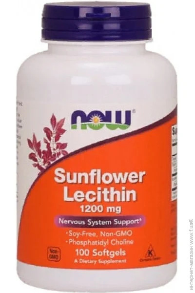  Sunflower Lecithin 1200 mg 100 Softgels NOW-02311 (000003319)