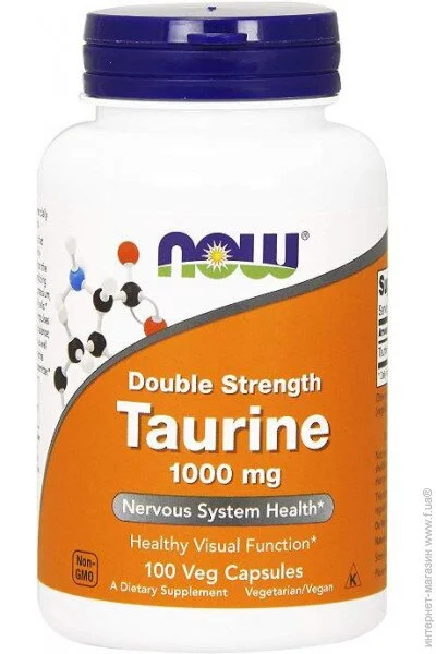 NOW  Taurine Double Strength 1000 mg Veg Capsules 100  (4384301291)