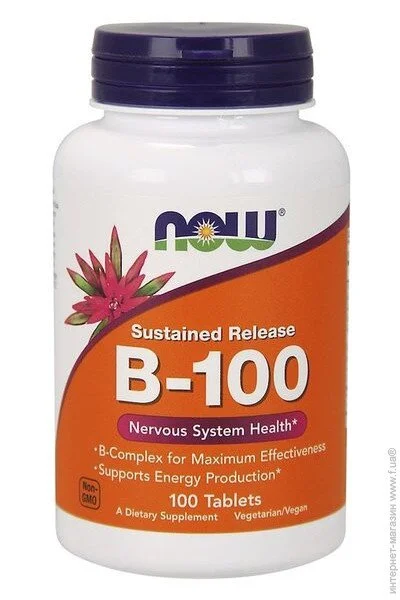  NOW Vitamin B-100 Sustained Release 100 Tabs (000003378)