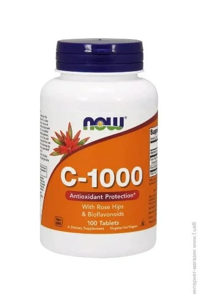 NOW Vitamin C-1000 Rose Hips And Bioflavonoids 100 Tabs NF0685 (000003396)