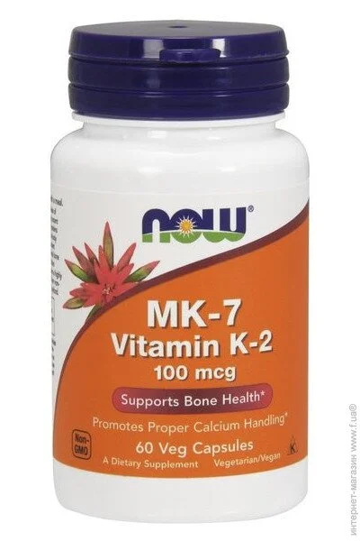  NOW Vitamin K-2 (MK7) 100 mcg 60 Veg Caps (000006270)