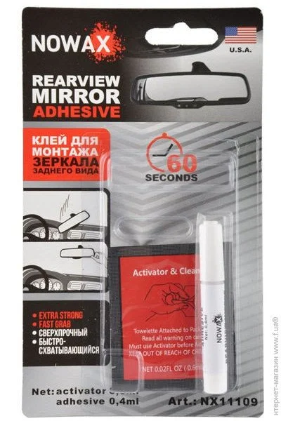  /  Nowax REARVIERW MIRROR ADHESIVE 0,4ml+ 0.6ml, .      (12 (NX11109)