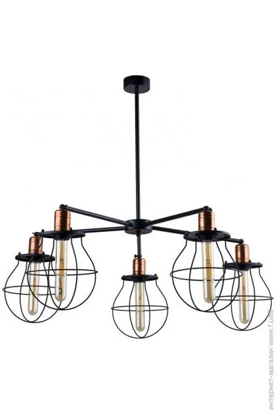 Люстра Nowodvorski 9738 Manufacture E27 5x60W IP20 Bl колір чорний Люстра Nowodvorski 9738 Manufacture E27 5x60W IP20 Bl колір чорний