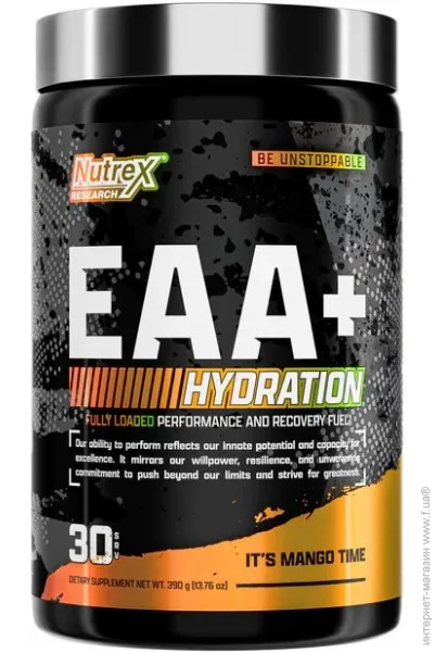 Аминокислота Nutrex Research EAA+  Hydration, 390 грамм Манго Аминокислота Nutrex Research EAA+  Hydration, 390 грамм Манго