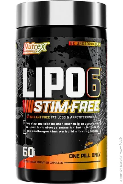  Nutrex Research Lipo-6 Stim Free, 60 