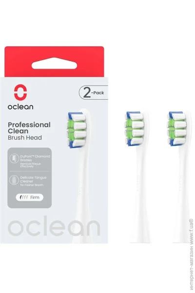  Oclean  Professional Clean Brush Head P1C1 W02 pcs White (2721186040) 