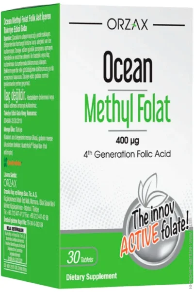 ³   Orzax Ocean Methly Folat 400 mcg, 30 