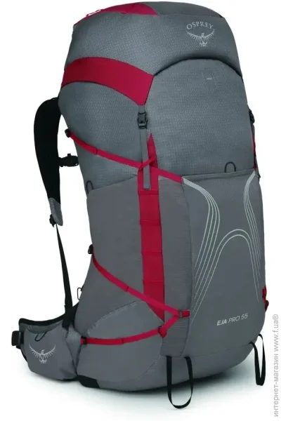 Osprey  Eja Pro 55 W 2023 M/L Grey/Red (1054-009.3576)