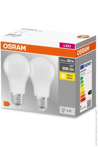   Osram   2 LED E27 8.5 2700 806 A60 (4058075152656)