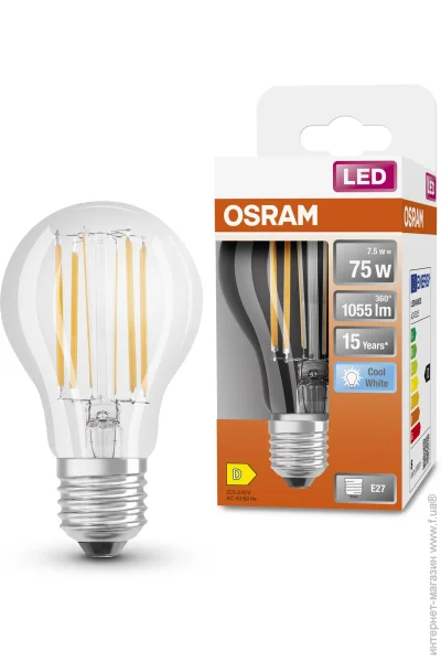  Osram   FIL A60 8,5  E27 4000  220   4058075817456