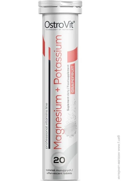 Ostrovit Magnesium +  Potassium 20 effervescent tabs Grapefruit (000021017)