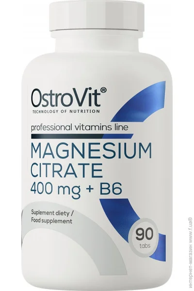    OstroVit Magnesium Citrate 400 mg +  B6, 90 