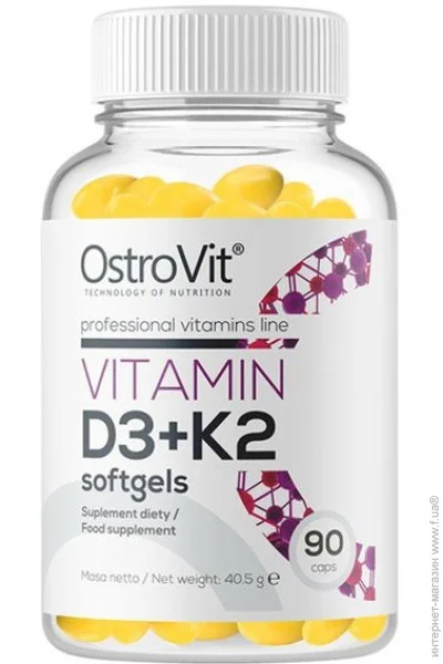   Ostrovit Vitamin D3 +  K2 90 Softgels (000009077)