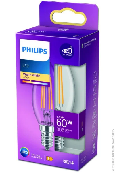   Philips   B35 6,5  E14 2700  220-240   929002028055