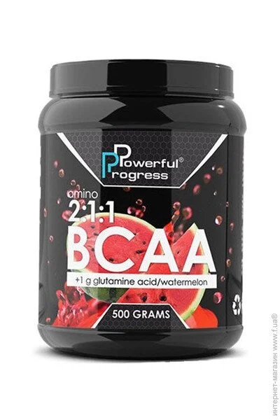  Powerful Progress BCAA 2:1:1 +  Glutamine 500 g /50 servings/ Watermelon (000013516)