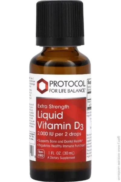  Protocol For Life Balance Liquid Vitamin D3, Extra Strength , 2,000 IU 30 ml /375 servings/ (000026359)