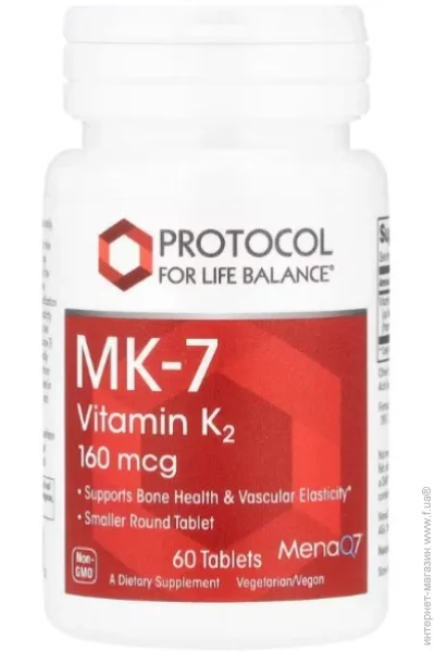 ³ Protocol For Life Balance MK-7 Vitamin K2 160 mcg 60 Tabs (000026019)