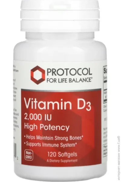 ³ Protocol For Life Balance Vitamin D-3 2000 IU 120 Softgels (000023205)