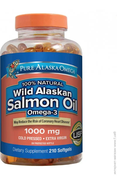   Pure Alaska Omega Wild Salmon Oil 1000 mg 210  (4384304443)