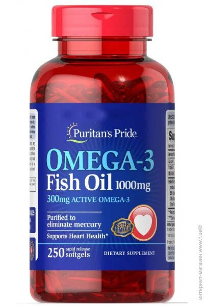Puritan's Pride ³ Omega-3 Fish Oil 250  (4384301467)