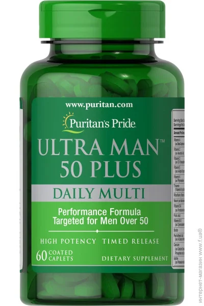 Puritan's Pride      50  Puritan&apos;s Pride Ultra Vita Man 50 Plus 60caplets