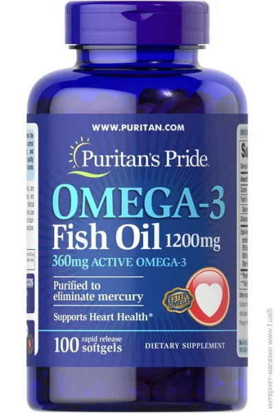 Puritan's Pride Omega-3 Fish Oil 1200 mg (100 softgels) (07205-01)