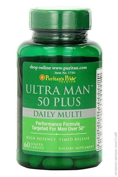   Puritan's Pride Ultra Vita Man 50 Plus 60 Caplets (000004252)
