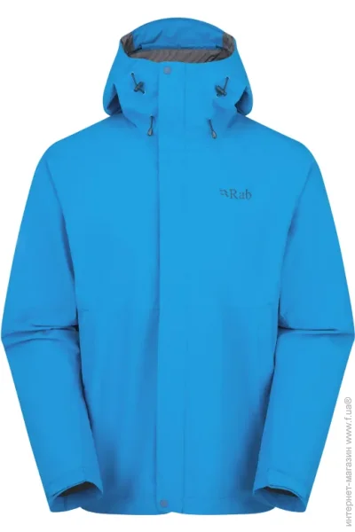 Куртка RAB Downpour Jacket куртка чоловіча (Maya Blue, XL) (QWI-06-MYB-XLG) Куртка RAB Downpour Jacket куртка чоловіча (Maya Blue, XL) (QWI-06-MYB-XLG)