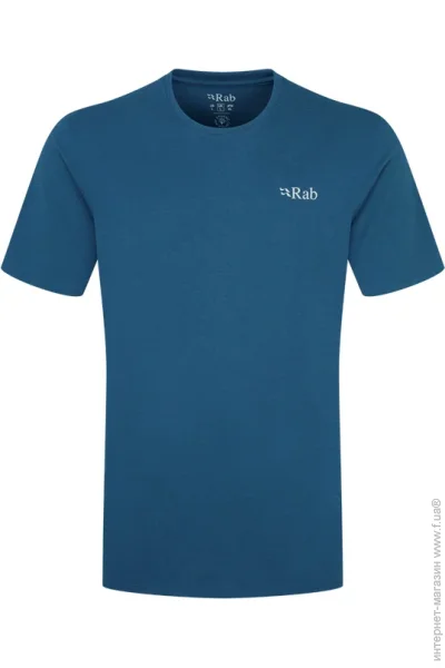 RAB Stance Mountain Peak Tee   (Tempest Blue, M) (QCB-66-TMB-MED)