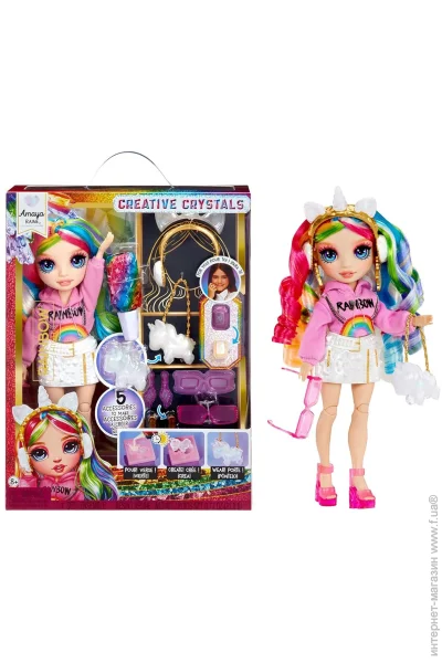 Кукольный набор Rainbow High серии Creative Crystals: Амая (121411) Кукольный набор Rainbow High серии Creative Crystals: Амая (121411)
