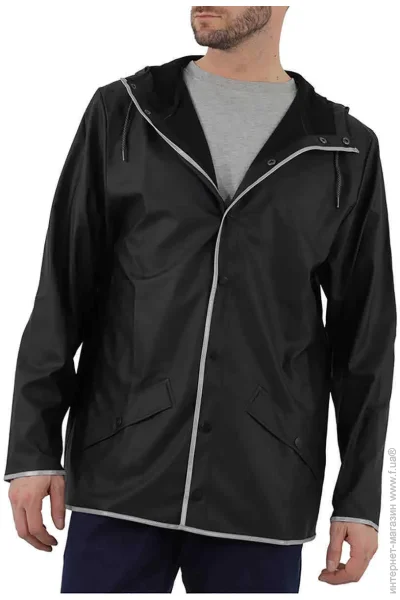  Rains Black Reflective Relaxed (1201-BLACKREFLECTIVE-L/XL)